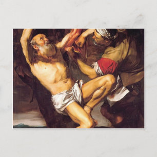 The Martyrdom of St. Bartholomew by Jusepe Ribera Postcard