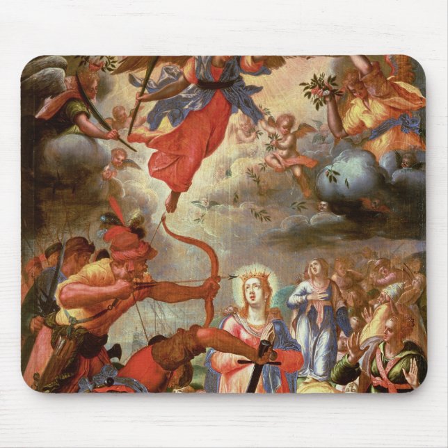 The Martyrdom of St. Ursula, early 17th century Mouse Pad (Front)