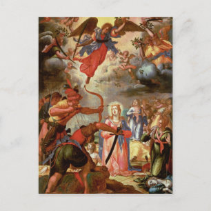 The Martyrdom of St. Ursula, early 17th century Postcard