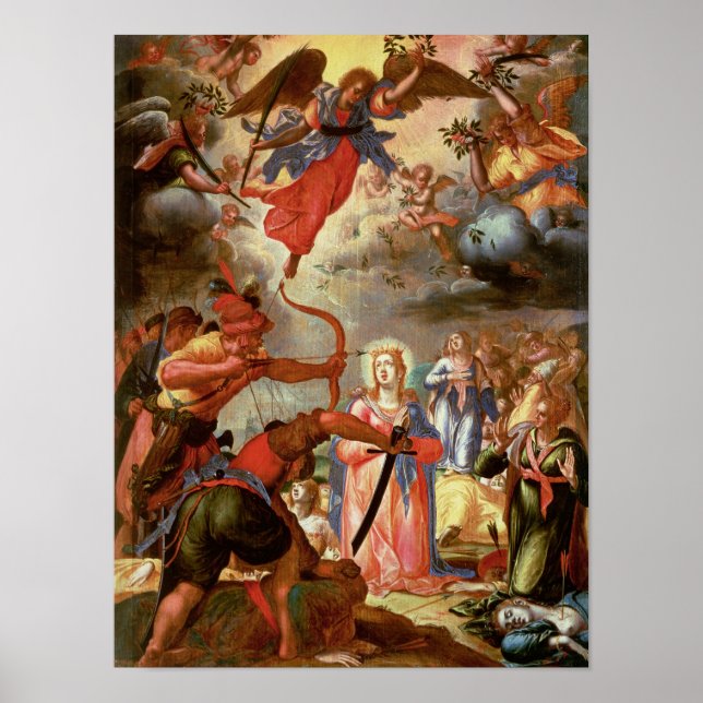The Martyrdom of St. Ursula, early 17th century Poster (Front)