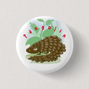 The Marvellous Little Pangolin 3 Cm Round Badge