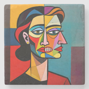 The Mask and the Monster - Portrait of a Deceiver Stone Coaster