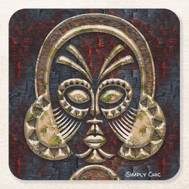 The Mask Square Paper Coaster (Front)