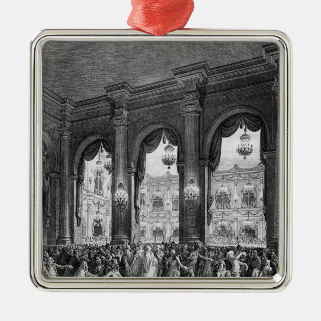 The masked ball, 23rd January 1782 Metal Ornament (Front)