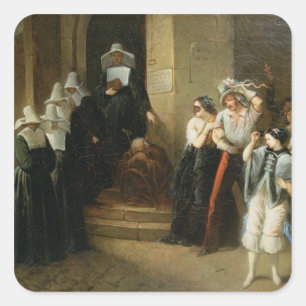The Masked Ball, c.1870 Square Sticker