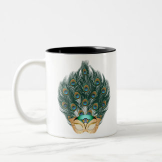 The Masked Peacock Two-Tone Coffee Mug