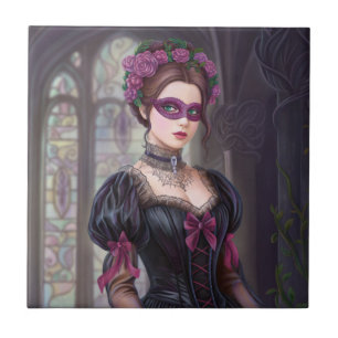 The Masquerade Victorian Ceramic Tile