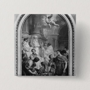The Mass of St. Basil, before 1747 15 Cm Square Badge