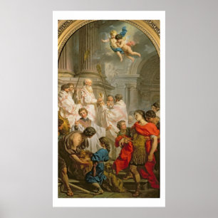 The Mass of St. Basil (oil on canvas) Poster