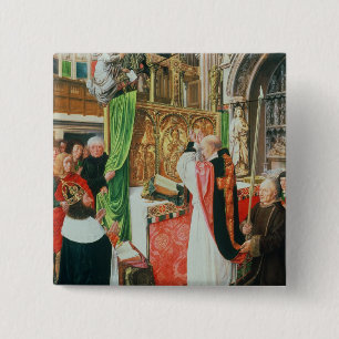 The Mass of St. Giles, c.1500 15 Cm Square Badge