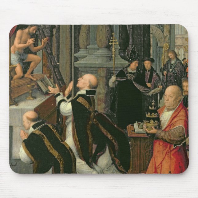 The Mass of St. Gregory (oil on canvas) Mouse Pad (Front)
