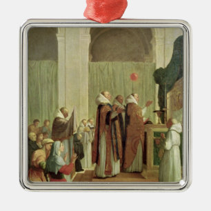 The Mass of St. Martin of Tours, 1654 Metal Ornament