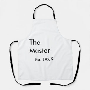 The Master boss name est year date man king title Apron