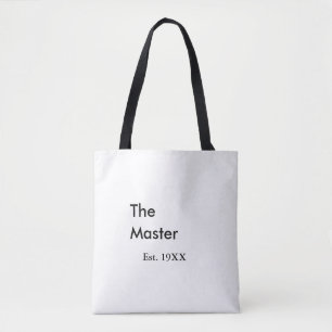 The Master boss name est year date man king title Tote Bag