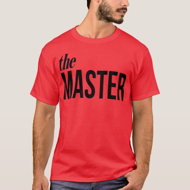 The Master the remaster father and son motif funny T-Shirt (Front)