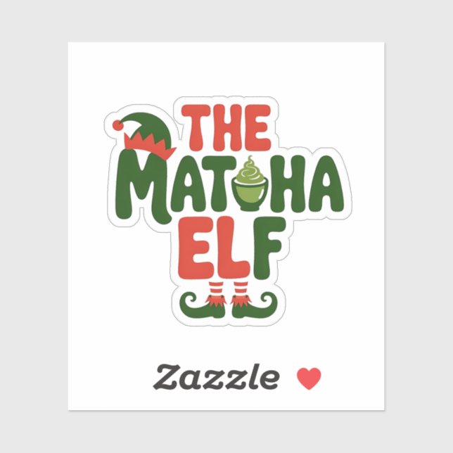 The Matcha Elf Funny Christmas Matcha Drink (Sheet)