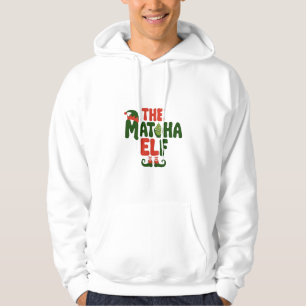 The Matcha Elf Funny Christmas Matcha Drink Hoodie