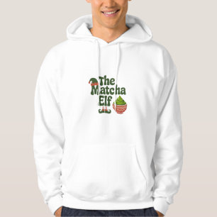 The Matcha Elf Funny Christmas Matcha Drink Lovers Hoodie
