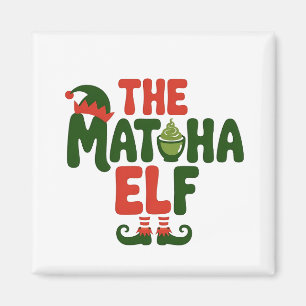 The Matcha Elf Funny Christmas Matcha Drink Magnet