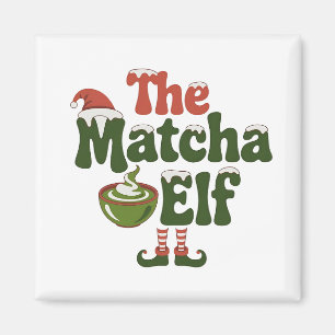The Matcha Elf Magical Christmas Drink Magnet