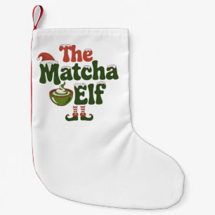The Matcha Elf Magical Christmas Drink Small Christmas Stocking
