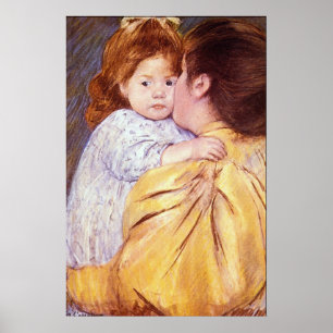 The Maternal Kiss by Mary Stevenson Cassatt Poster
