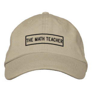 The Math Teacher Headline Embroidery Embroidered Hat
