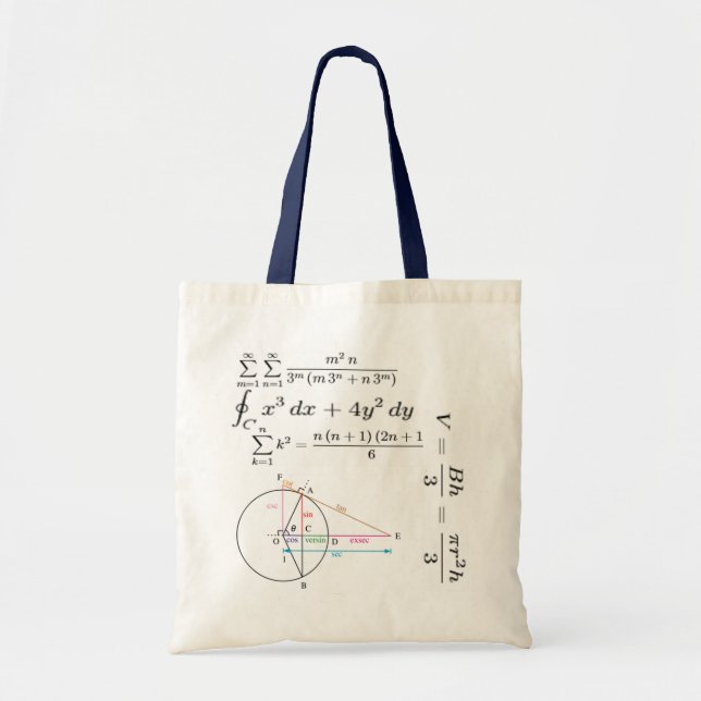The  Math Tote Bag by The Pasadena Collection (Front)