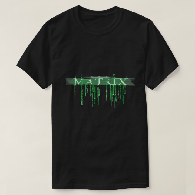 The Matrix Classic Code Logo T-Shirt (Design Front)