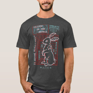 The Matrix White Rabbit Glitch  T-Shirt