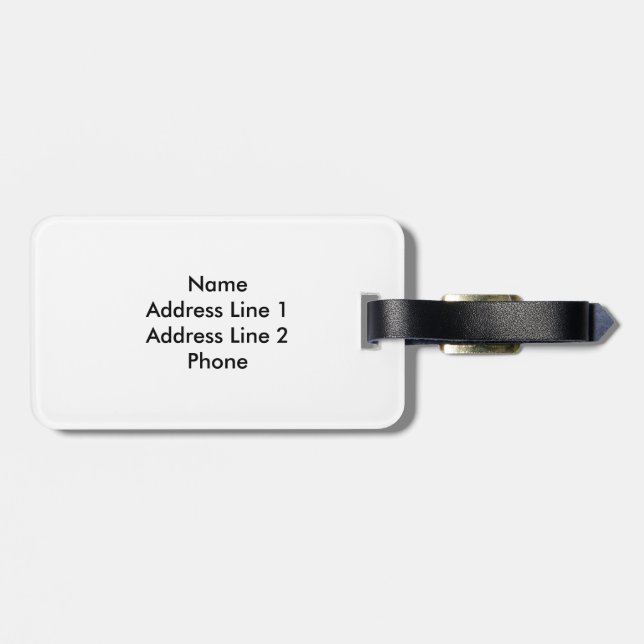 The Mattwork Luggage Tag (Back Horizontal)