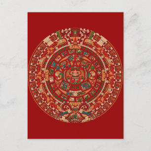 The Mayan / (Aztec) calendar wheel Postcard