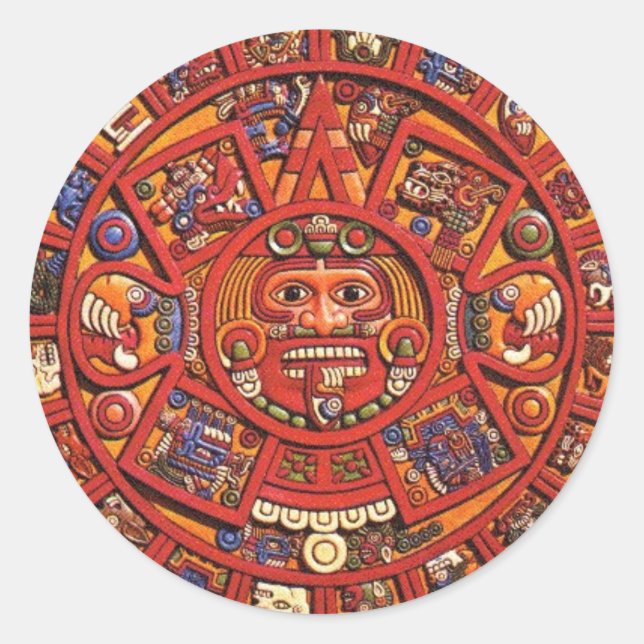 The Mayan Calendar Classic Round Sticker (Front)