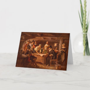 The Mayflower Compact by Jean Leon Gerome Ferris Card
