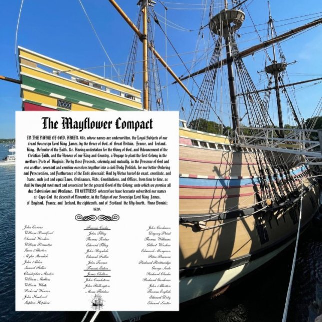 The Mayflower Compact with Signatures Poster (Creator Uploaded)