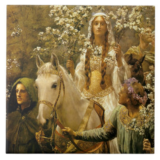 The Maying of Queen Guinevere by John Collier Tile