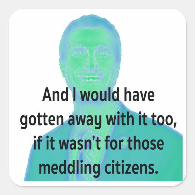 The mayor speaks square sticker (Front)