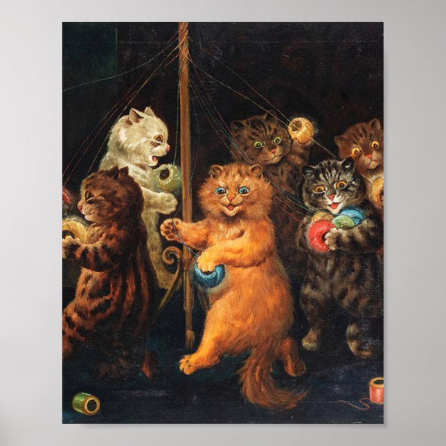 The Maypole By Louis Wain Poster (Front)