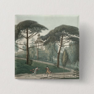 The Maze or Belvedere of the Jardin des 15 Cm Square Badge