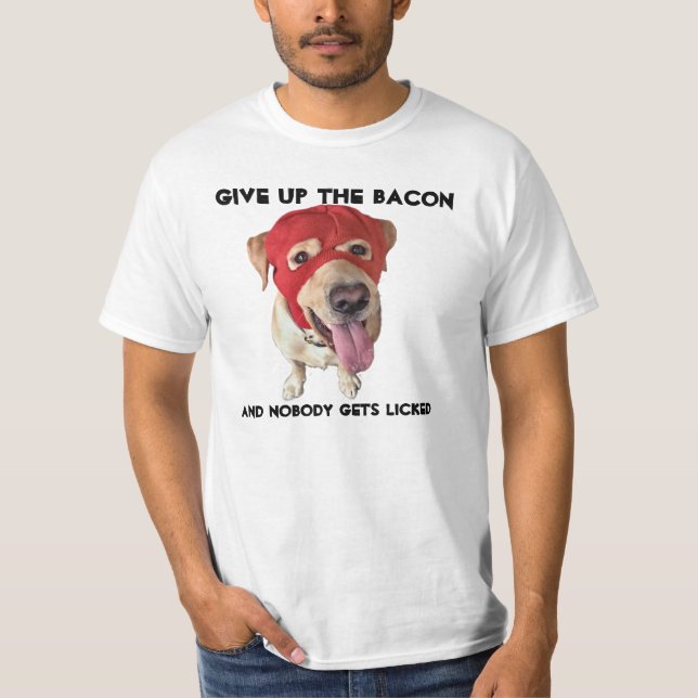 The MDD "Bacon Bandit" Print (Full Body) T-Shirt (Front)