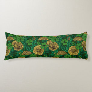 The meadow in green and yellow body cushion