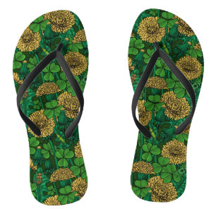 The meadow in green and yellow thongs