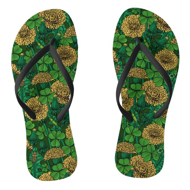 The meadow in green and yellow thongs (Footbed)