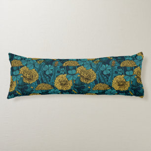 The meadow in yellow and blue body cushion