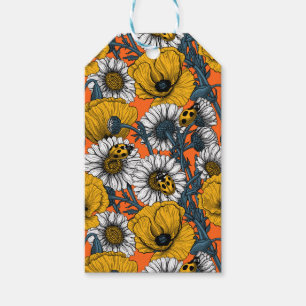 The meadow in yellow and blue gift tags