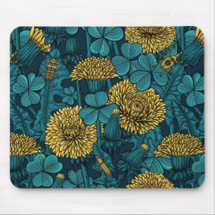 The meadow in yellow and blue mouse pad