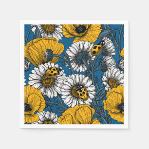 The meadow in yellow and blue napkin