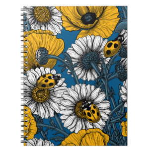 The meadow in yellow and blue notebook