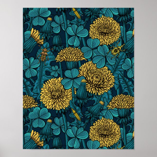 The meadow in yellow and blue poster (Front)