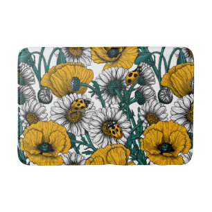 The meadow in yellow bath mat